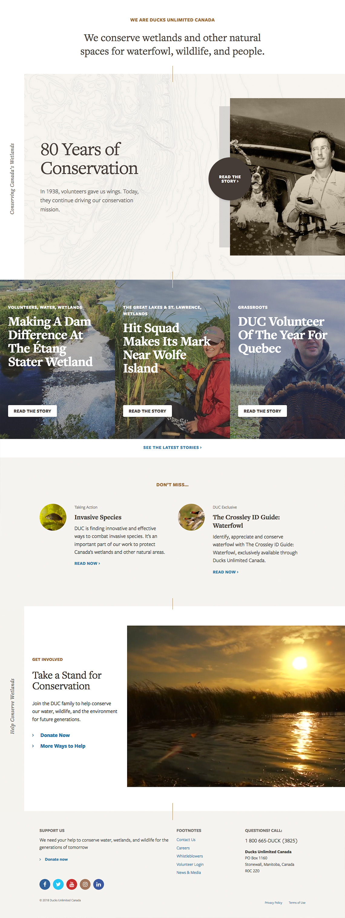 DUC homepage design