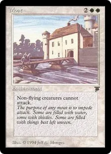 Moat: The target of Craig Berry’s buyout. The Magic: The Gathering card “Moat”