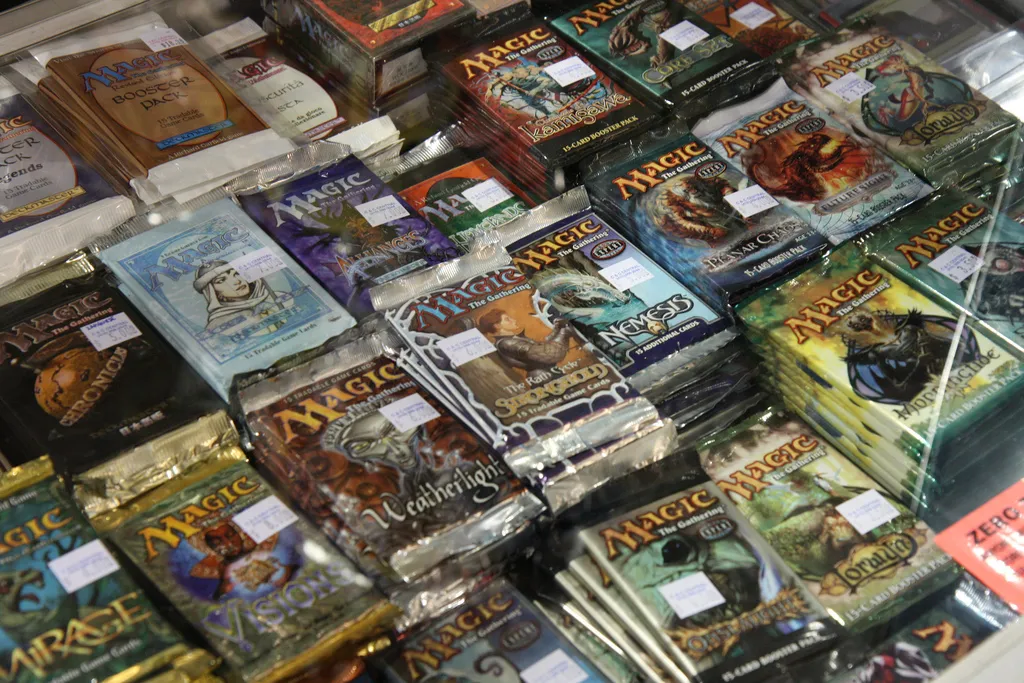 Unopened packs of Magic cards over the ages / Photo by Nathan Rupert Unopened packs of Magic cards over the ages / Photo by Nathan Rupert